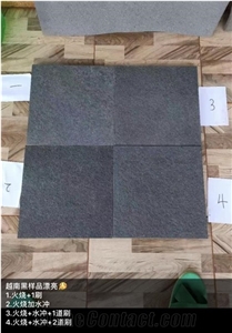 Flamed Vietnam Black Granite Used For Flooring, Wall